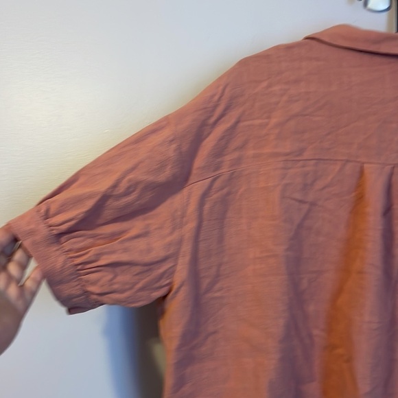 North End Linen Rayon Blend Oversized Boxy Crop Top size S - Picture 11 of 13